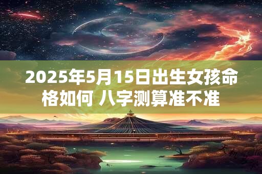 2025年5月15日出生女孩命格如何 八字测算准不准