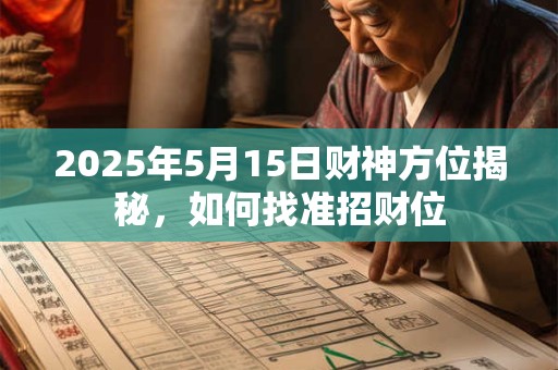 2025年5月15日财神方位揭秘，如何找准招财位