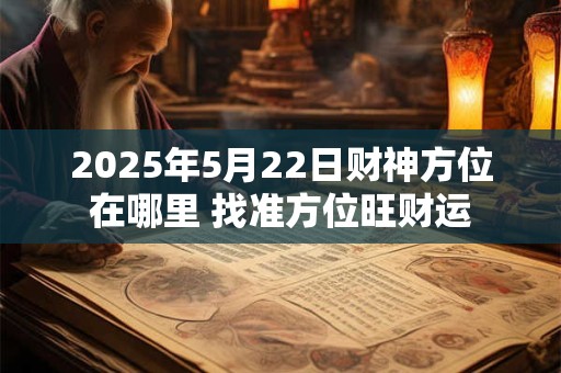 2025年5月22日财神方位在哪里 找准方位旺财运