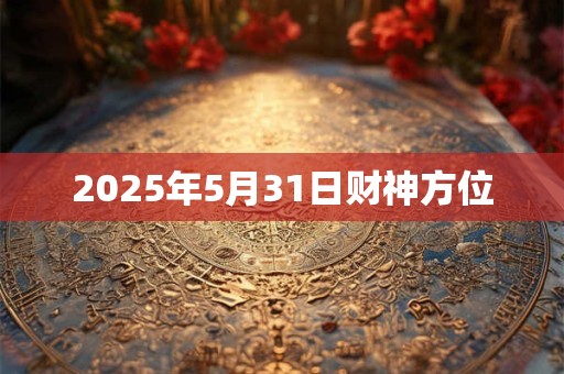 2025年5月31日财神方位