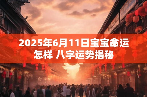 2025年6月10日出生的孩子运势如何 命运详解