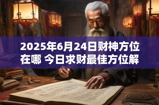 2025年6月24日财神方位在哪 今日求财最佳方位解析