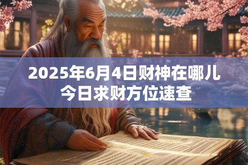 2025年6月4日财神在哪儿 今日求财方位速查