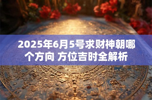 2025年6月5号求财神朝哪个方向 方位吉时全解析