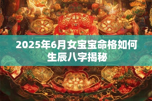 详细阅读:2025年6月女宝宝命格如何 生辰八字揭秘 2025年6月女宝宝命格如何 生辰八字揭秘