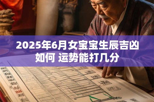 2025年6月女宝宝生辰吉凶如何 运势能打几分
