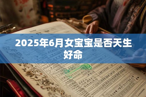 2025年6月女宝宝是否天生好命