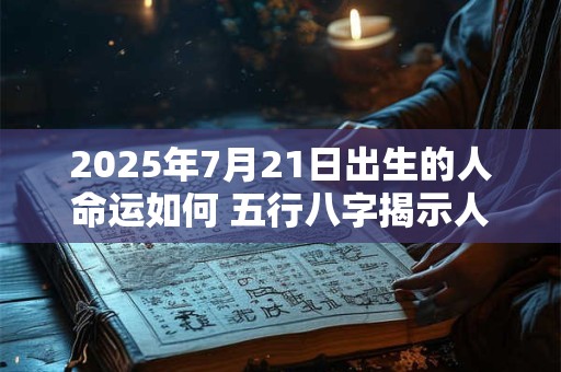 2025年7月21日出生的人命运如何 五行八字揭示人生轨迹 2025年7月21日出生的人命运如何 五行八字揭示人生轨迹
