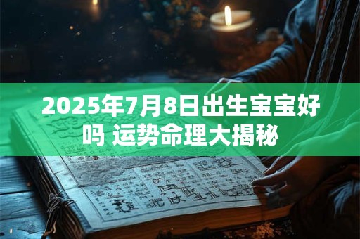 详细阅读:2025年7月8日出生宝宝好吗 运势命理大揭秘 2025年7月8日出生宝宝好吗 运势命理大揭秘