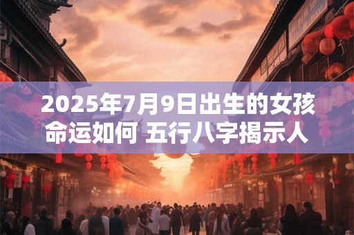 2025年7月9日出生的女孩命运如何 五行八字揭示人生关键