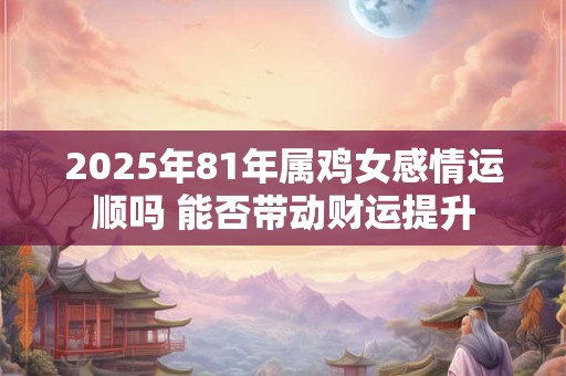 2025年81年属鸡女感情运顺吗 能否带动财运提升