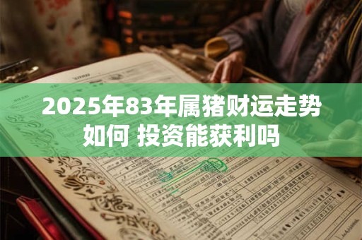 2025年83年属猪财运走势如何 投资能获利吗