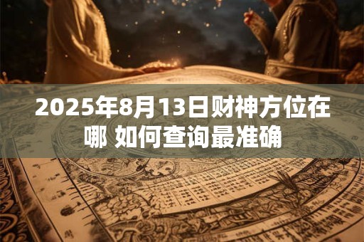 2025年8月13日财神方位在哪 如何查询最准确