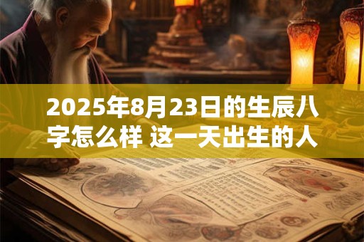 2025年8月23日的生辰八字怎么样 这一天出生的人有何特点