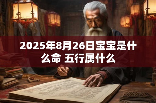 2025年8月26日宝宝是什么命 五行属什么