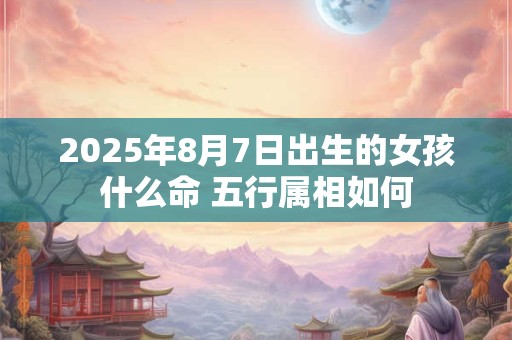 2025年8月7日出生的女孩什么命 五行属相如何