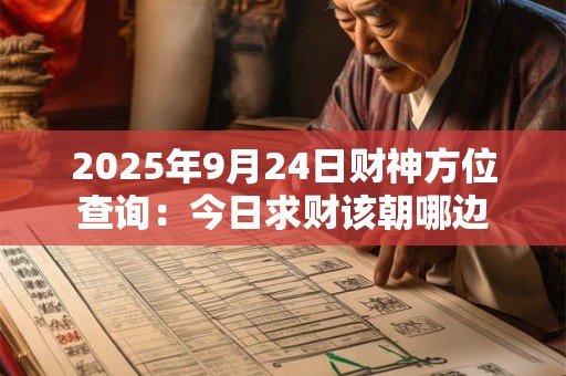 2025年9月24日财神方位查询：今日求财该朝哪边