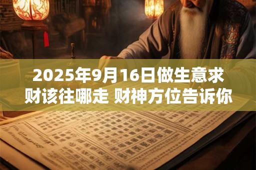 2025年9月14日财神方位在哪 今日财运方位如何查询