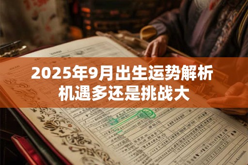 2025年9月女宝宝命理解析：福运与机遇并存