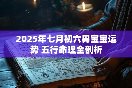 2025年七月初六男宝宝运势 五行命理全剖析