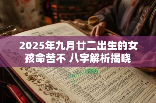 2025年九月廿二出生的女孩命苦不 八字解析揭晓