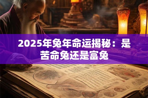 2025年兔年命运揭秘：是苦命兔还是富兔