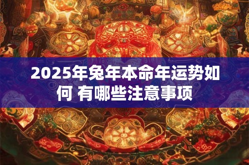 2025年兔年本命年运势如何 有哪些注意事项