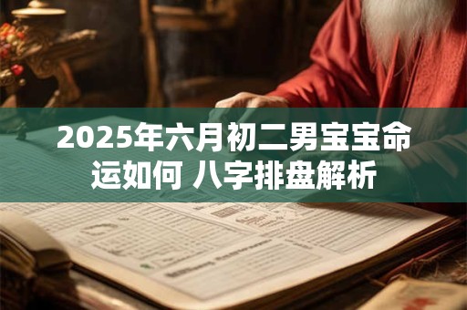 2025年六月初二男宝宝命运如何 八字排盘解析