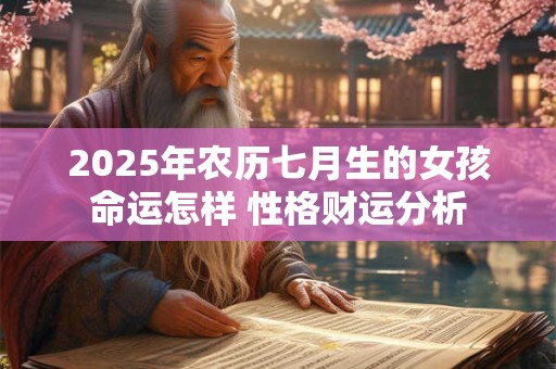 2025年农历七月生的女孩命运怎样 性格财运分析