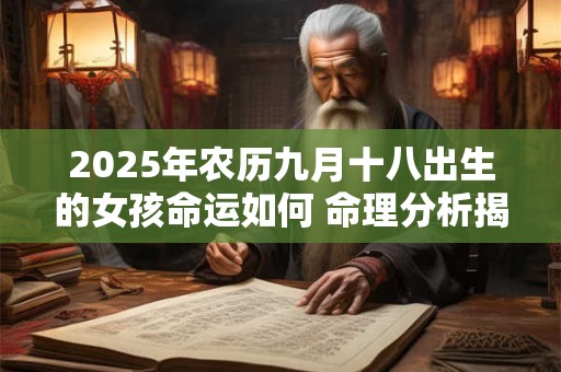 2025年农历九月十八出生的女孩命运如何 命理分析揭示什么