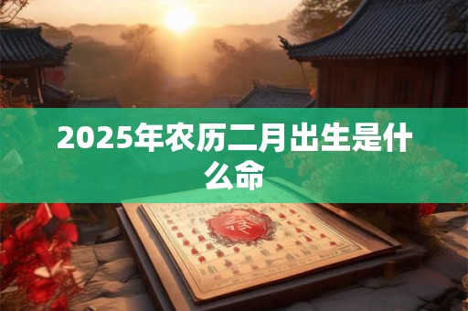 详细阅读:2025年农历二月出生是什么命 2025年农历二月出生是什么命