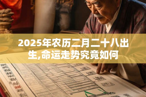 2025年农历二月二十八出生,命运走势究竟如何