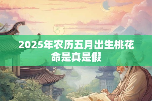2025年农历五月出生桃花命是真是假