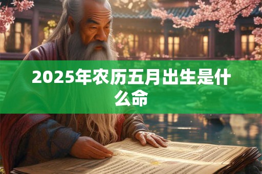 2025年农历五月出生是什么命