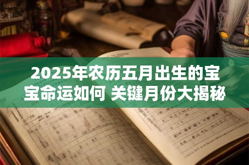 2025年农历五月出生的宝宝命运如何 关键月份大揭秘