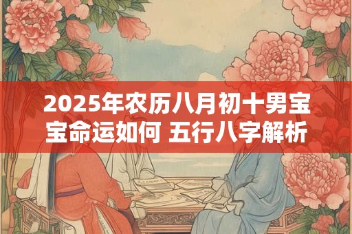 2025年农历八月初十男宝宝命运如何 五行八字解析
