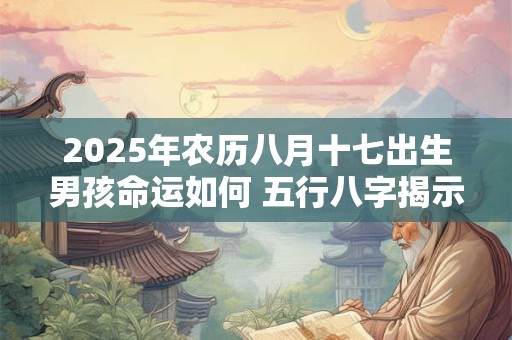 2025年农历八月十七出生男孩命运如何 五行八字揭示人生走势