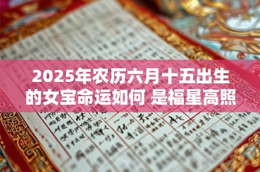 2025年农历六月十五出生的女宝命运如何 是福星高照还是命带坎坷