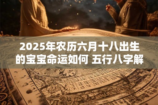 2025年农历六月十八出生的宝宝命运如何 五行八字解析