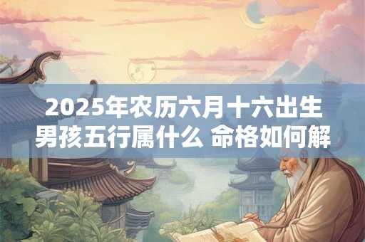 2025年农历六月十六出生男孩五行属什么 命格如何解析