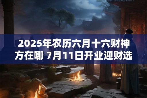 2025年农历六月十六财神方在哪 7月11日开业迎财选何方位