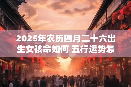 2025年农历四月二十六出生女孩命如何 五行运势怎样