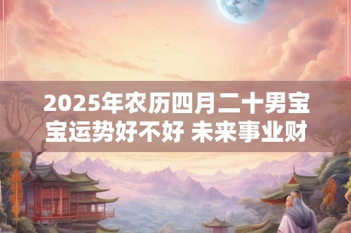 2025年农历四月二十男宝宝运势好不好 未来事业财运如何