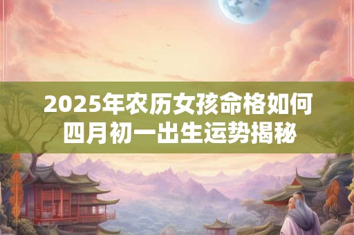 2025年农历女孩命格如何 四月初一出生运势揭秘