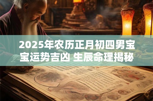 2025年农历正月初四男宝宝运势吉凶 生辰命理揭秘