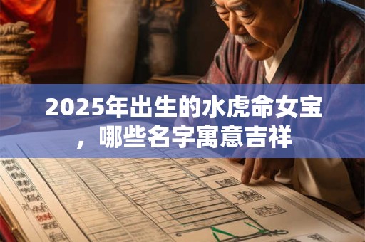 2025年出生的水虎命女宝，哪些名字寓意吉祥