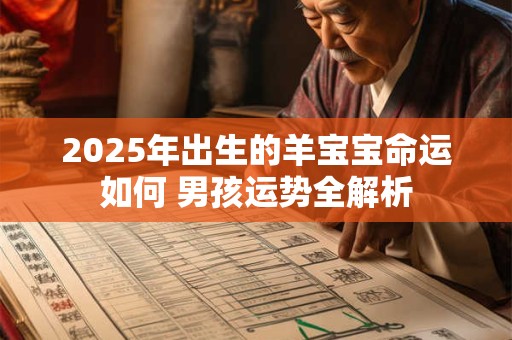 2025年出生的羊宝宝命运如何 男孩运势全解析