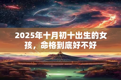2025年十月初十出生的女孩，命格到底好不好