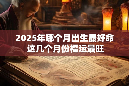2025年哪个月出生最好命 这几个月份福运最旺