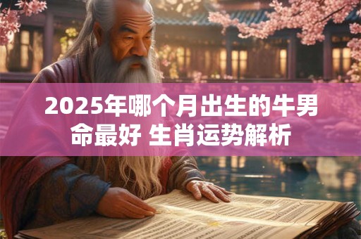2025年哪个月出生的牛男命最好 生肖运势解析